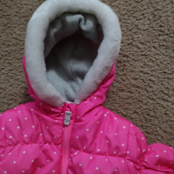 Carter's Infant Girls Puffer Snowsuit - Picture 4 of 6